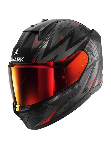 Casco D-SKWAL 3 BLAST-R Mat Black Anthracite Red ECE 22-06