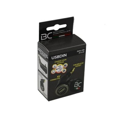 Caricabatteria USB Doppio con angolo 45 per prese accensigari su moto BMW 12mm 710-USBDIN